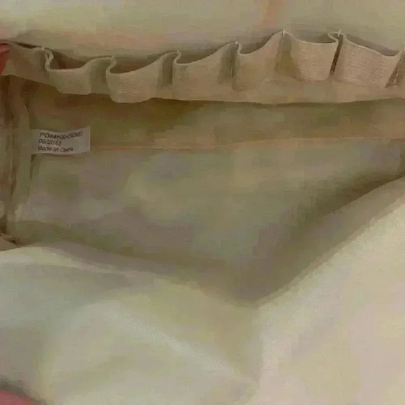 Tartan & Twine cosmetic travel case purse pebbled beige tassel 7 slots - Picture 5 of 5